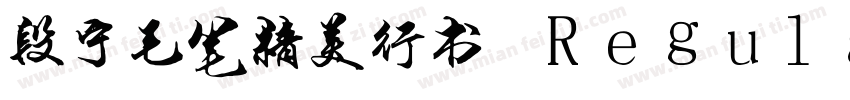 段宁毛笔精美行书 Regular字体转换
